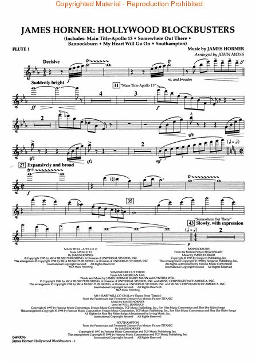 James Horner – Hollywood Blockbusters Full Orchestra scores gallery preview page 3