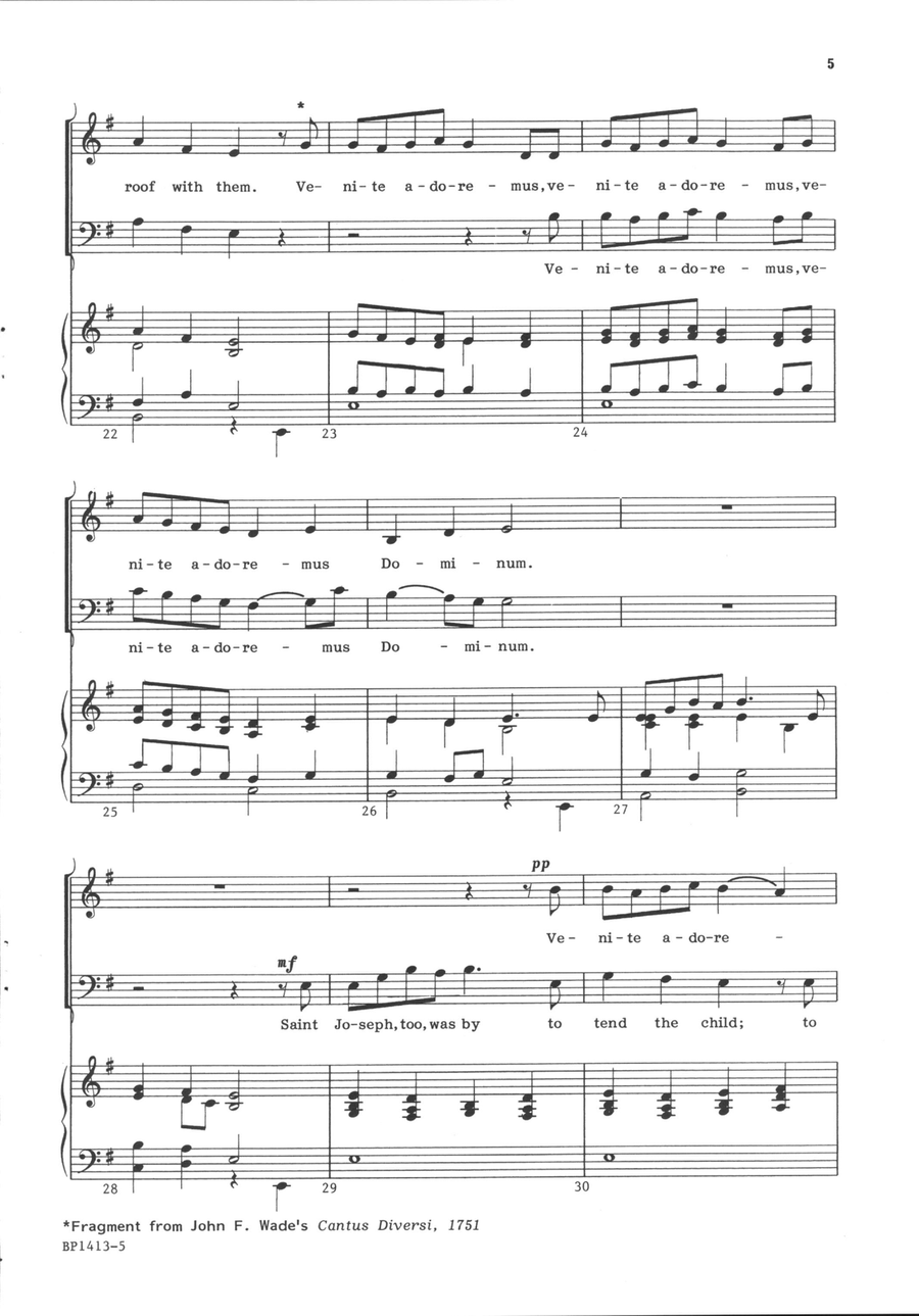 The Snow Lay on the Ground - Carter 4-Part scores gallery preview page 5