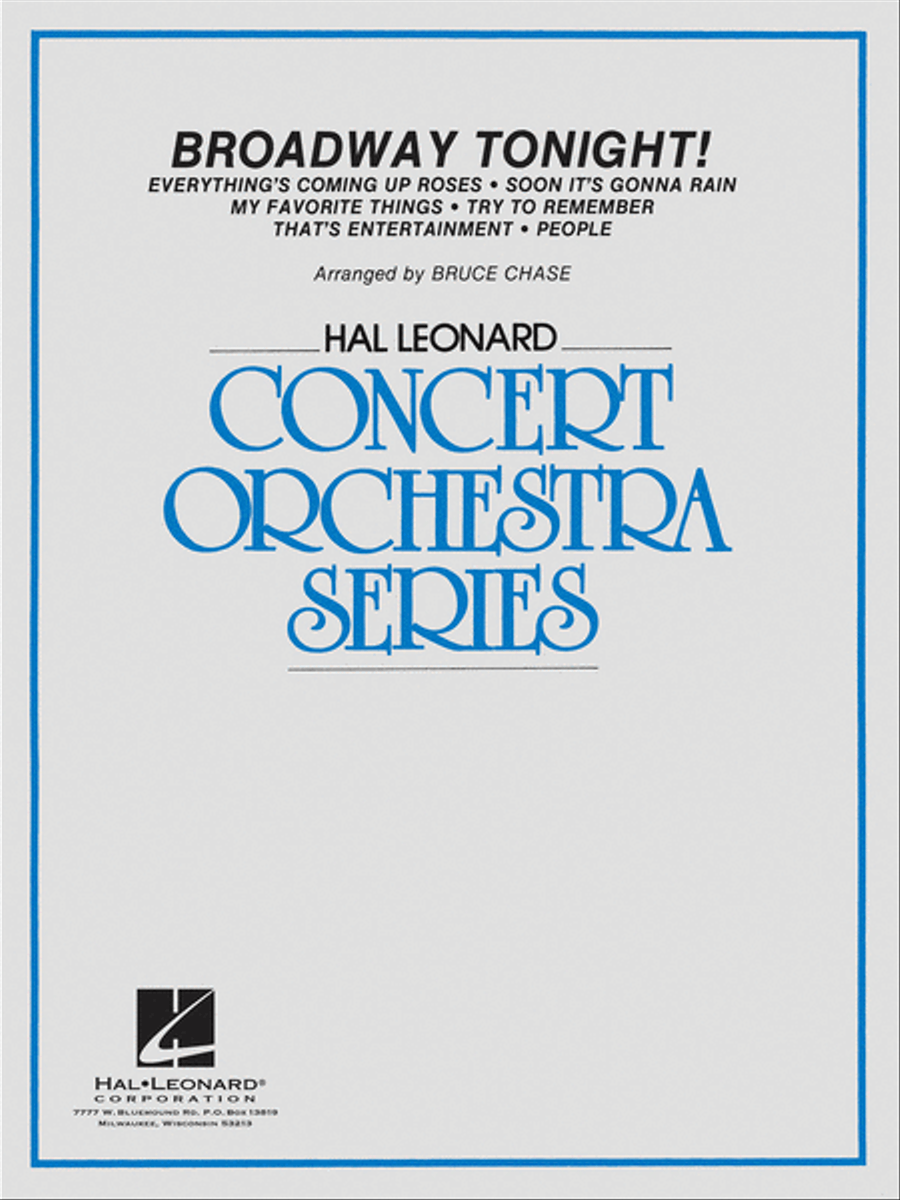 Broadway Tonight Full Orchestra - Sheet Music