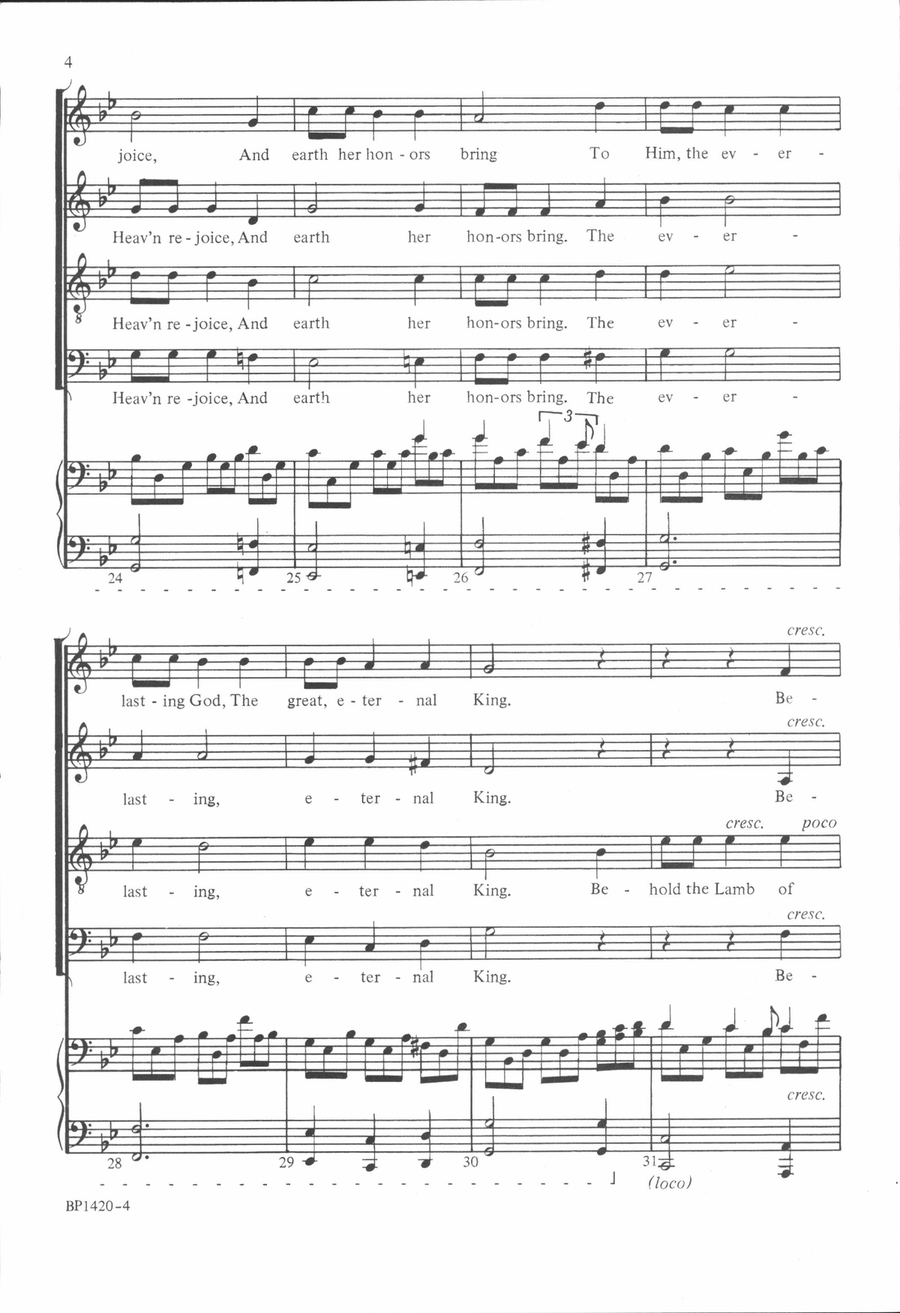 Behold the Lamb of God Behold the Lamb of God 4-Part scores gallery preview page 4