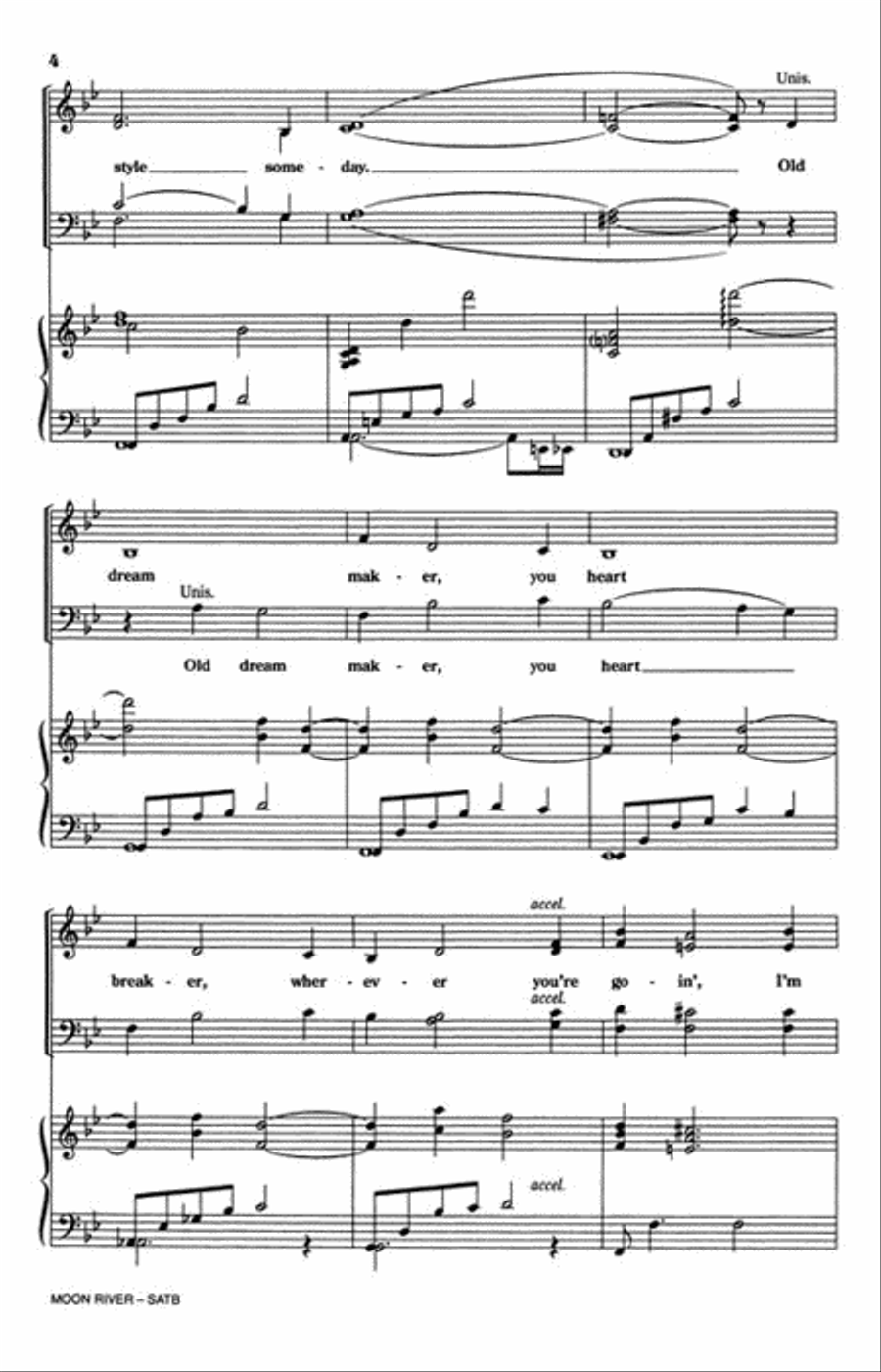 Moon River Moon River 4-Part scores gallery preview page 3