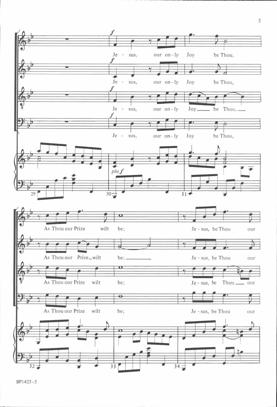 Jesus, the Very Thought of Thee - Williams 4-Part scores gallery preview page 5