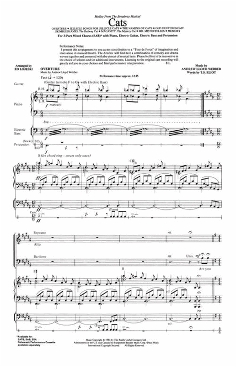 Cats (Medley) Cats (Medley) 3-Part scores gallery preview page 3