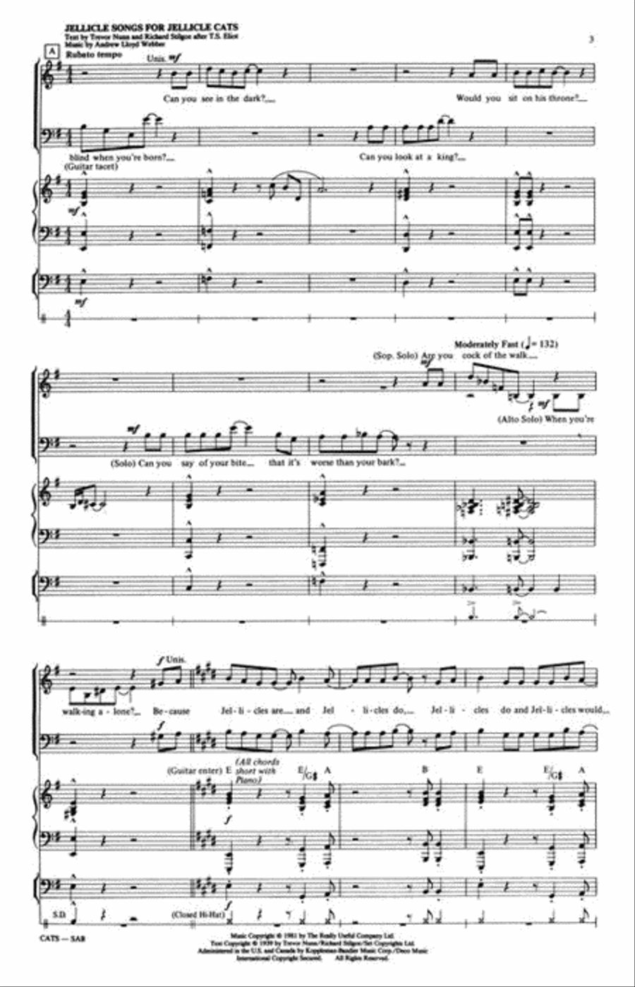 Cats (Medley) Cats (Medley) 3-Part scores gallery preview page 4