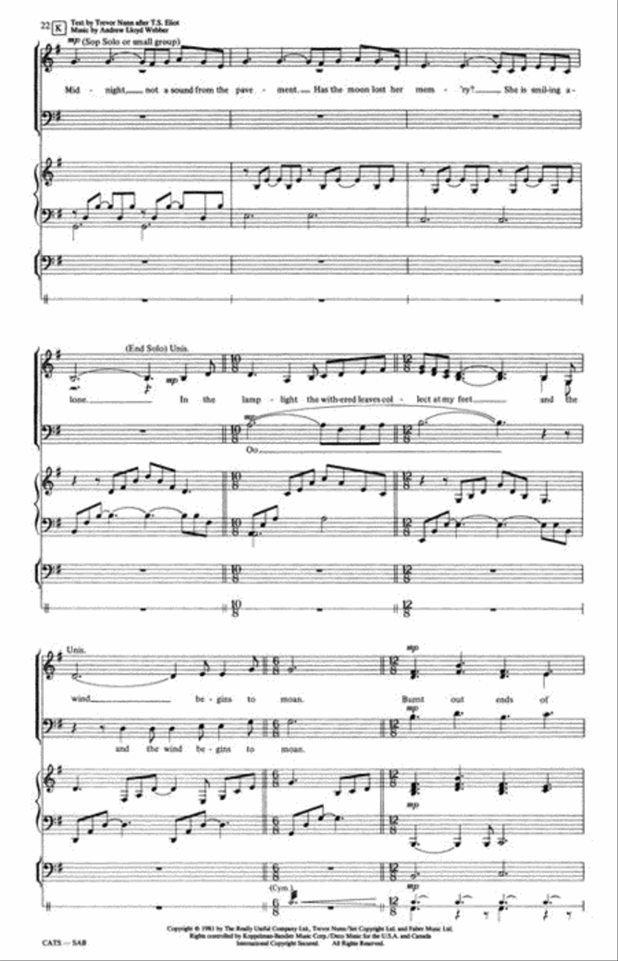Cats (Medley) Cats (Medley) 3-Part scores gallery preview page 8
