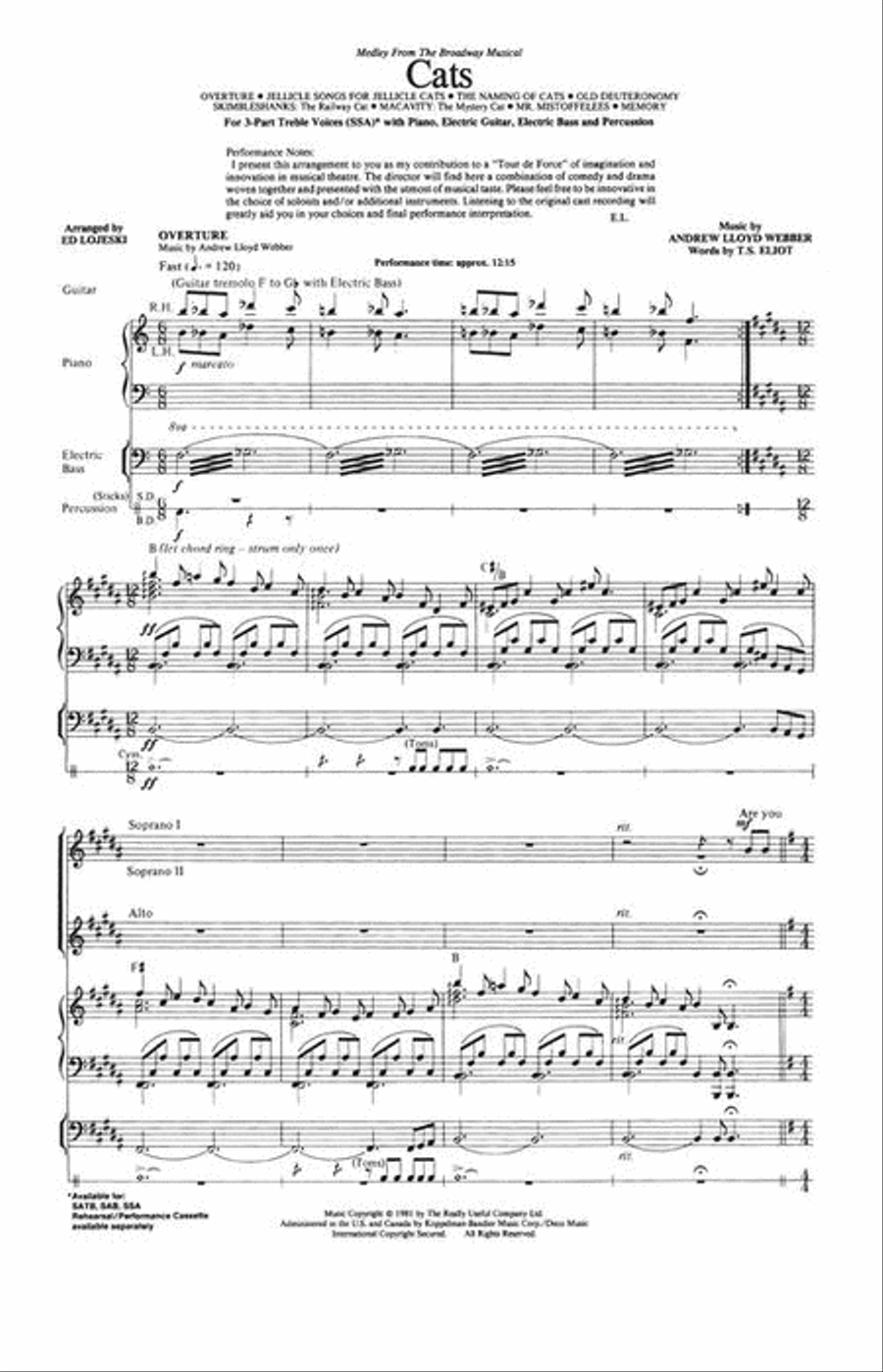 Cats (Medley) Cats (Medley) SSA scores gallery preview page 3