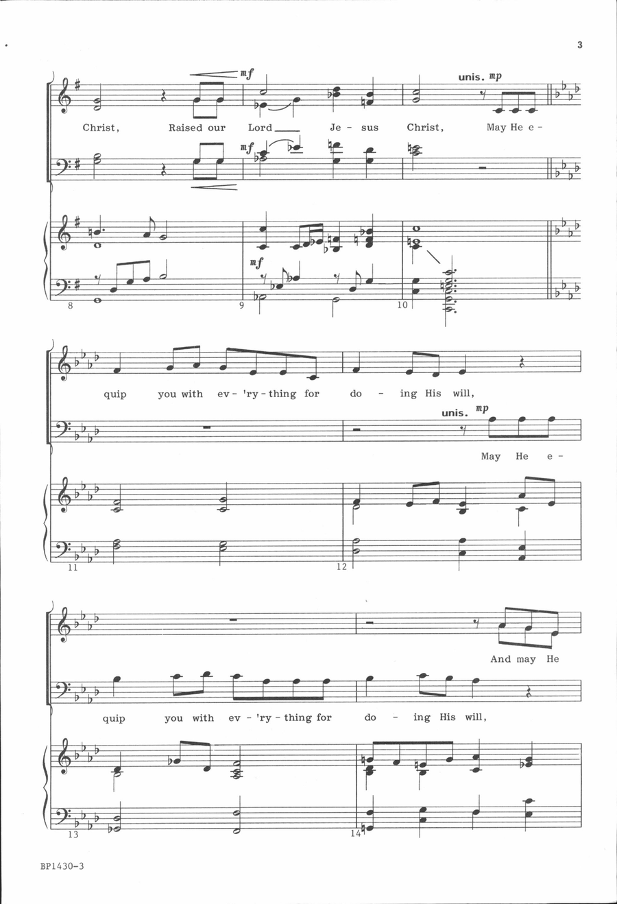 The Blessing - Larson The Blessing - Larson 4-Part scores gallery preview page 3