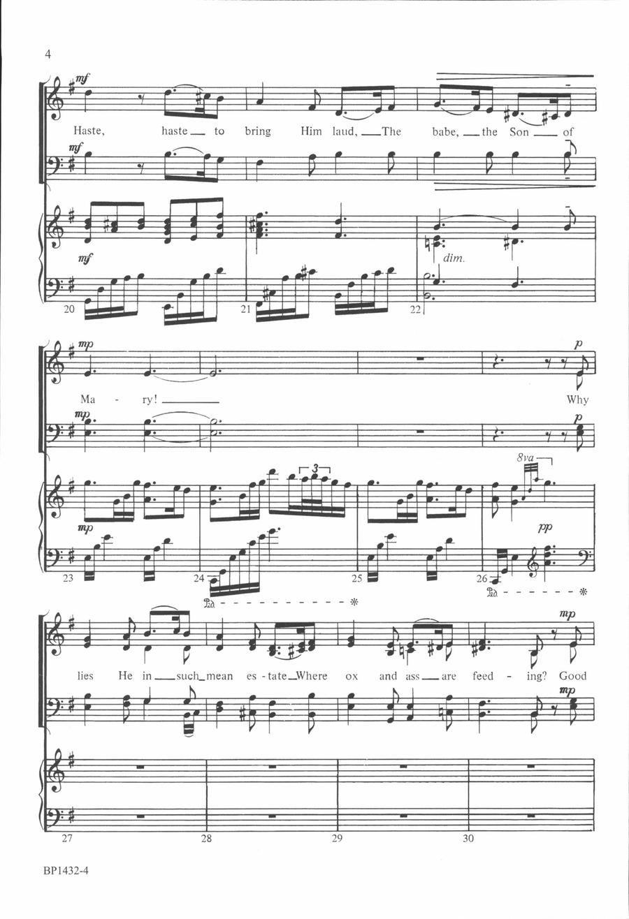 What Child Is This? - Helvey 4-Part scores gallery preview page 4