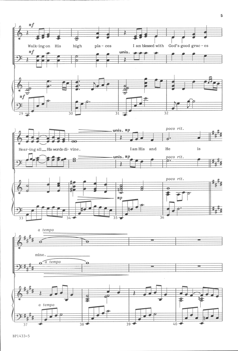 Walking on High Places Walking on High Places 4-Part scores gallery preview page 5
