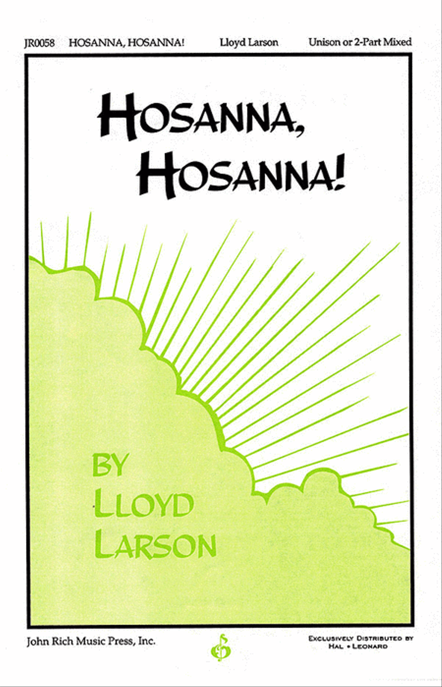 Hosanna, Hosanna! Hosanna, Hosanna! Unison Choir scores gallery preview page 1