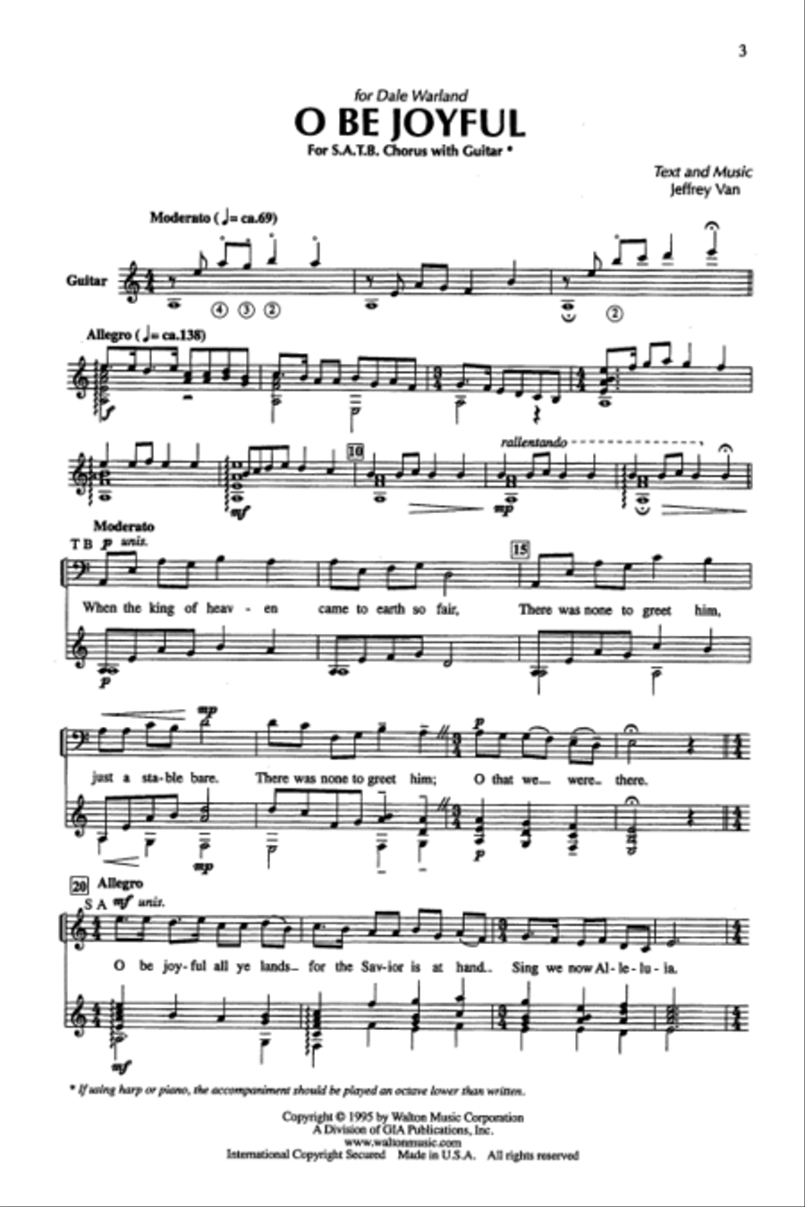 O Be Joyful O Be Joyful 4-Part scores gallery preview page 2