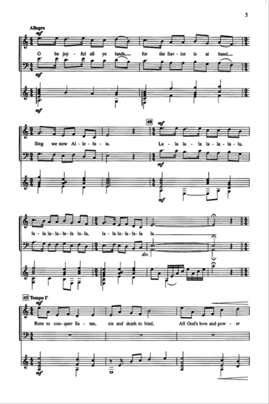 O Be Joyful O Be Joyful 4-Part scores gallery preview page 4