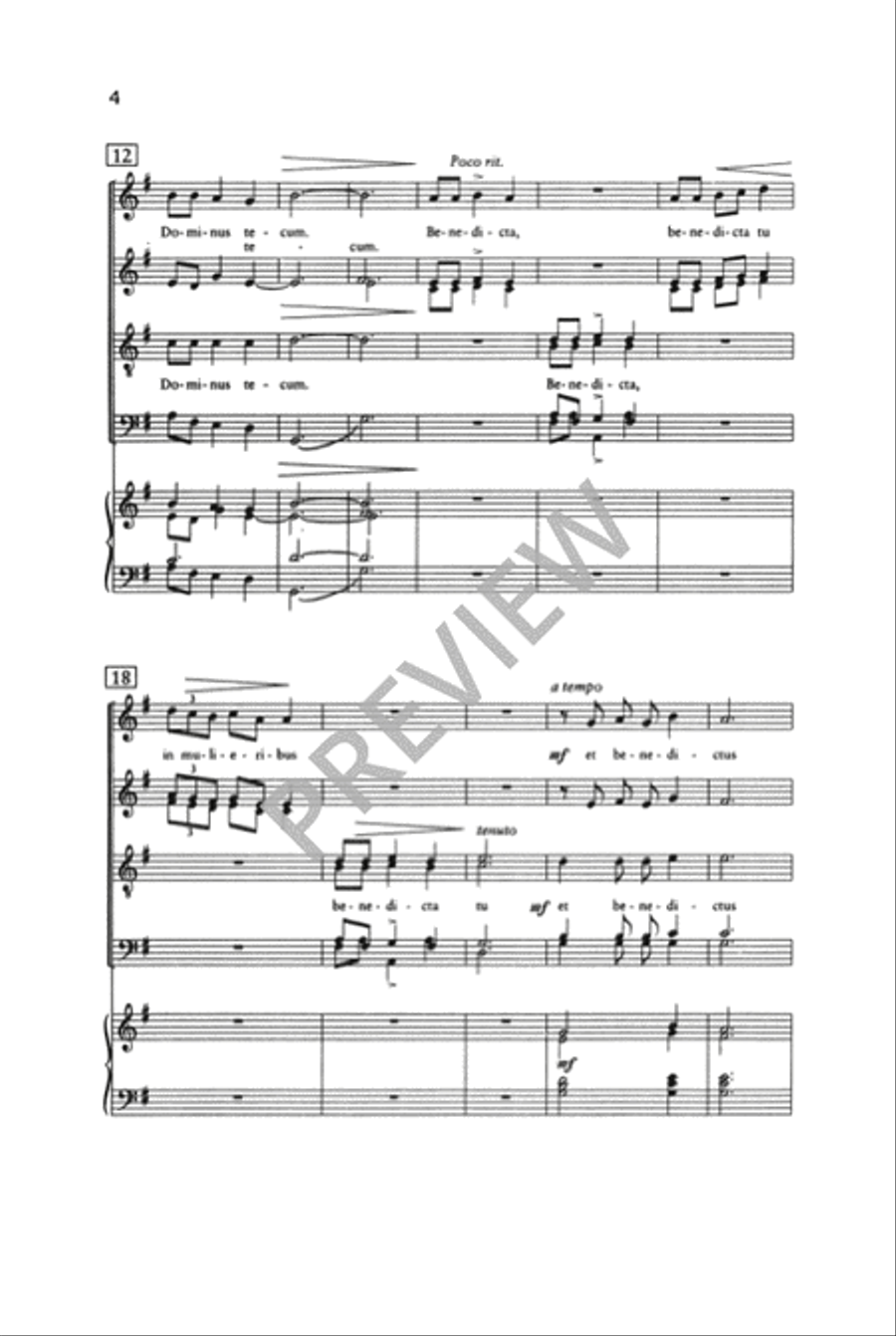 Ave Maria - SATB Ave Maria - SATB 4-Part scores gallery preview page 3