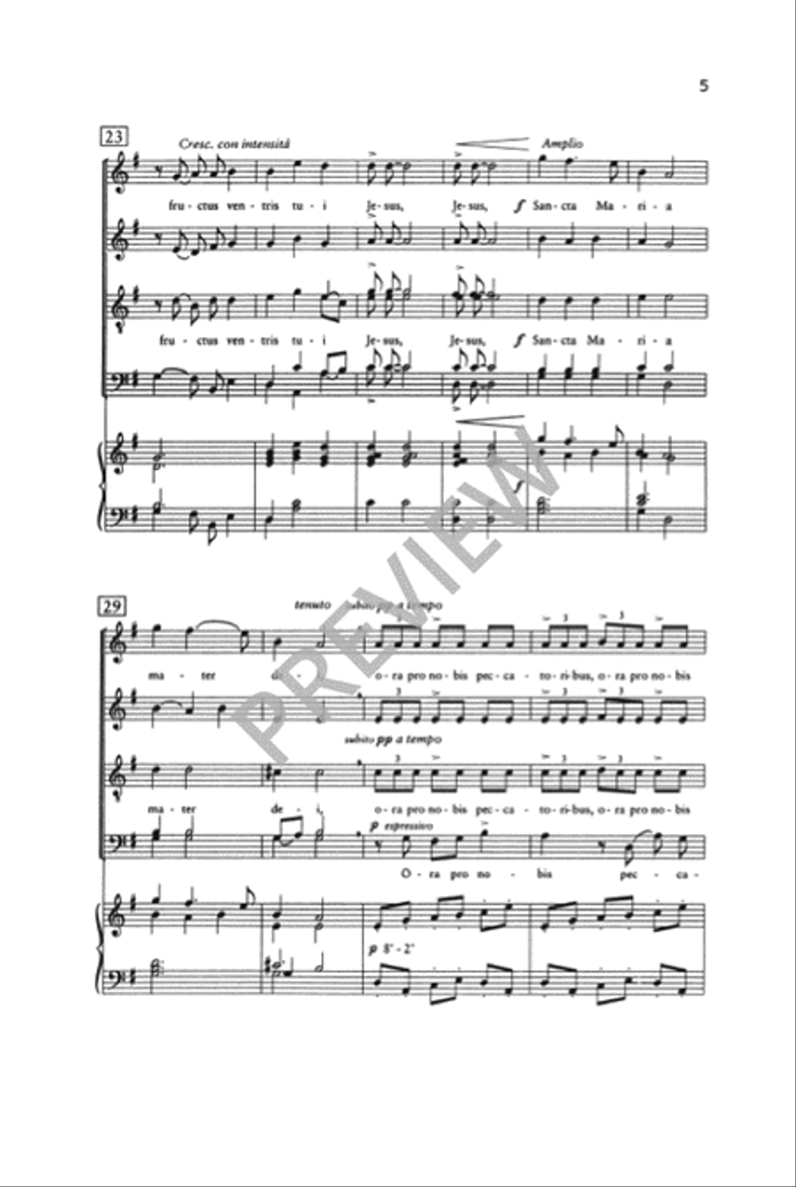 Ave Maria - SATB Ave Maria - SATB 4-Part scores gallery preview page 4