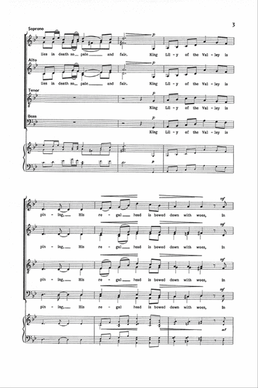 King Lily of the Valley King Lily of the Valley 4-Part scores gallery preview page 3