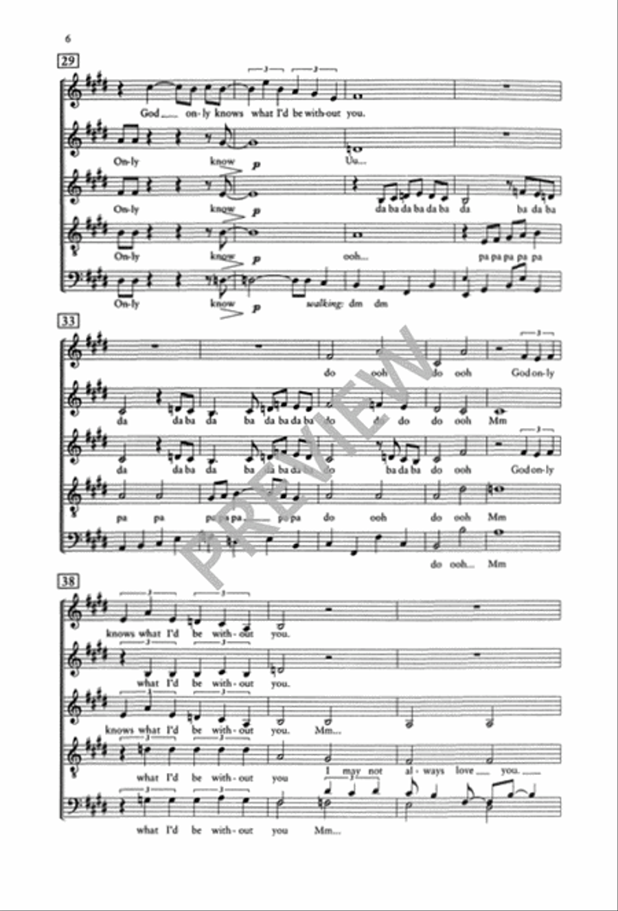 God Only Knows God Only Knows Choir scores gallery preview page 7