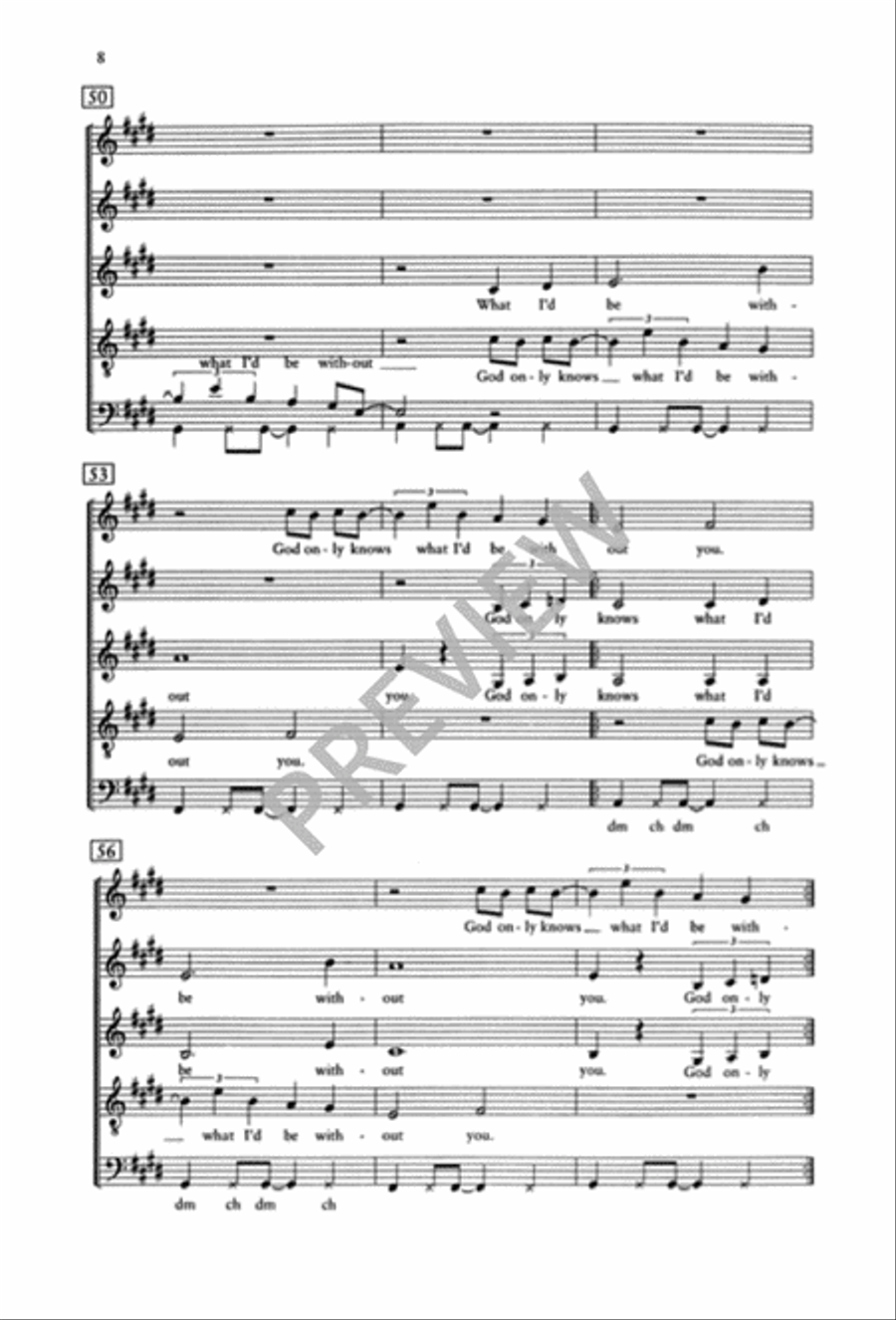 God Only Knows God Only Knows Choir scores gallery preview page 9