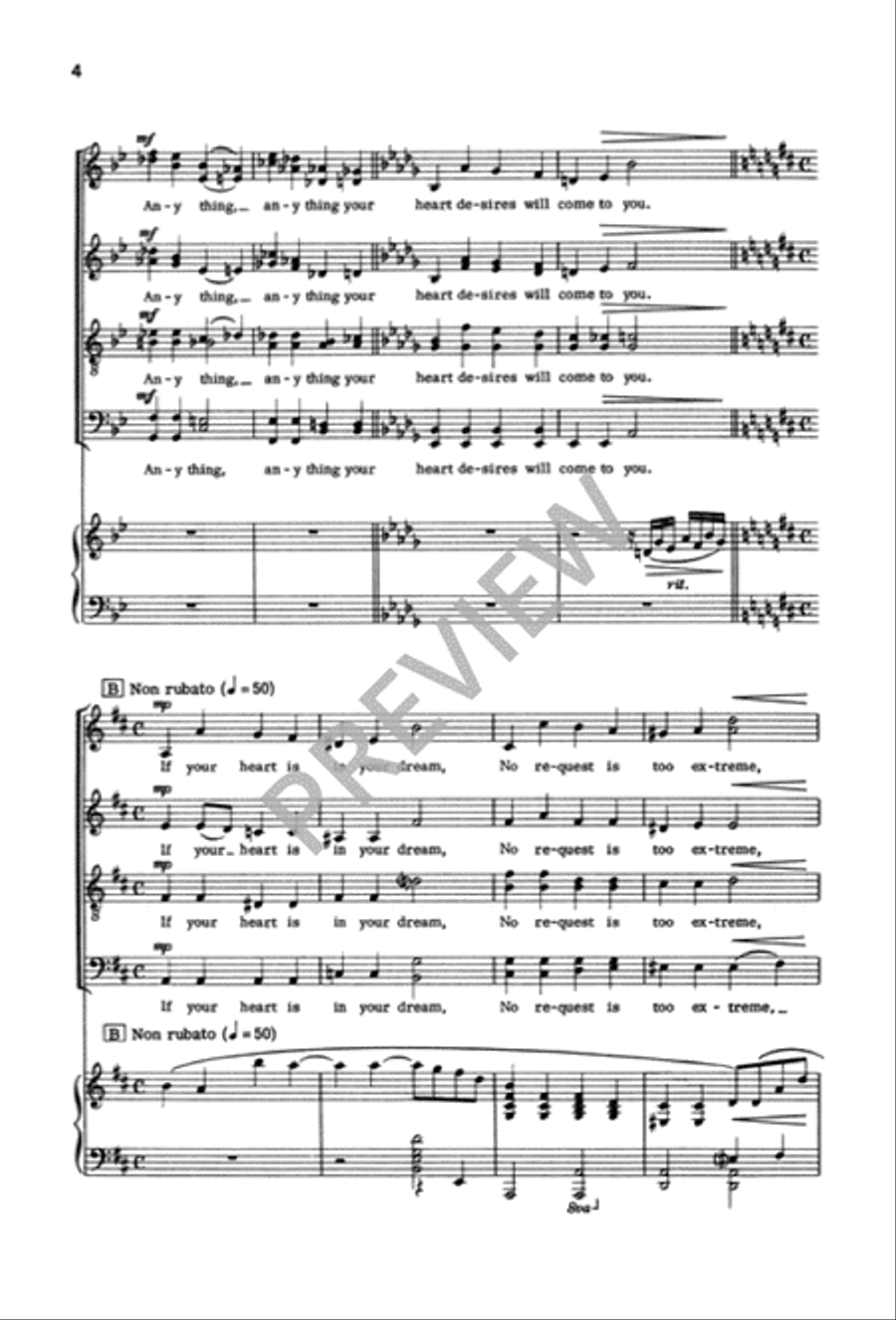 When You Wish Upon a Star (Vocal Score) Divisi scores gallery preview page 4