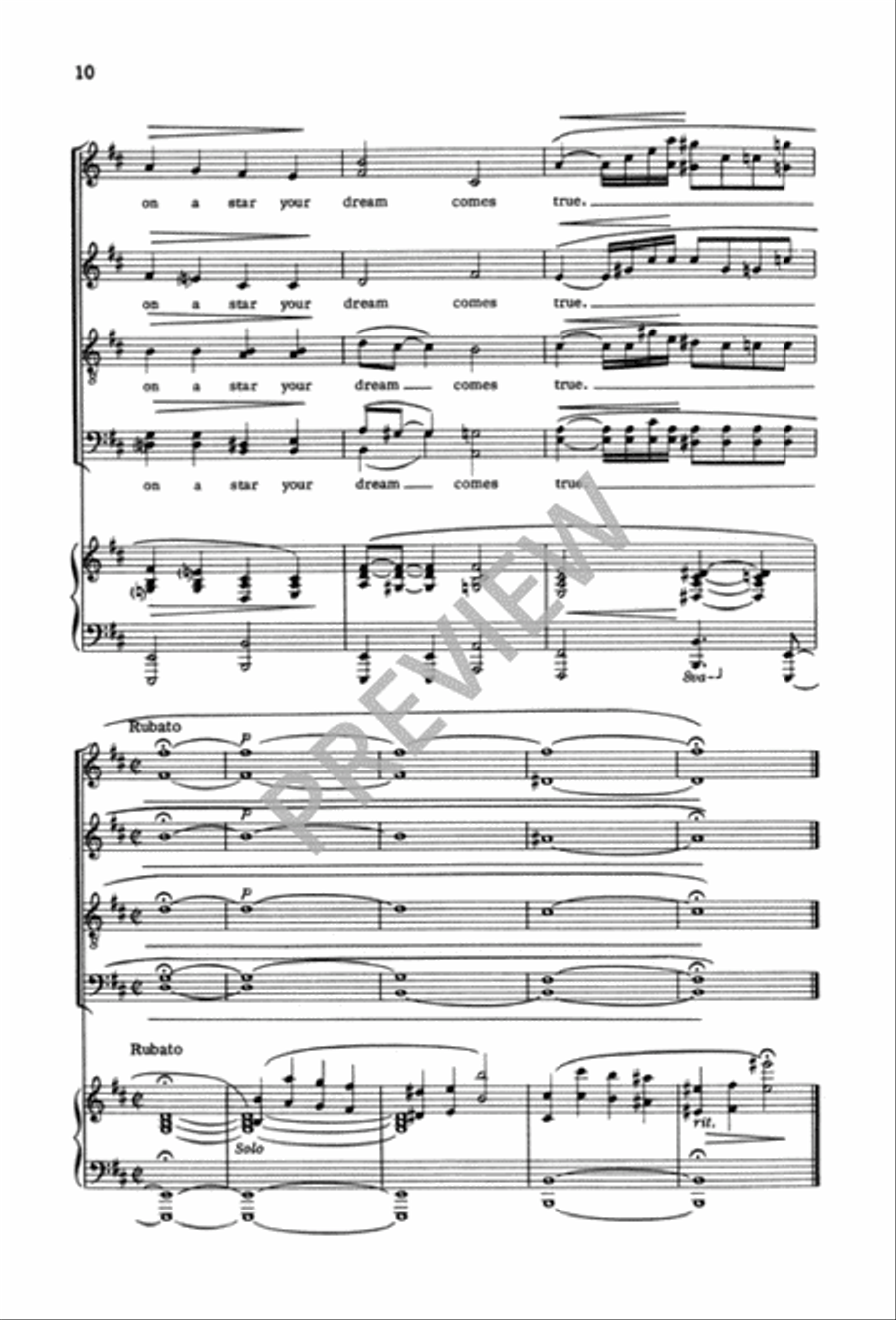 When You Wish Upon a Star (Vocal Score) Divisi scores gallery preview page 10
