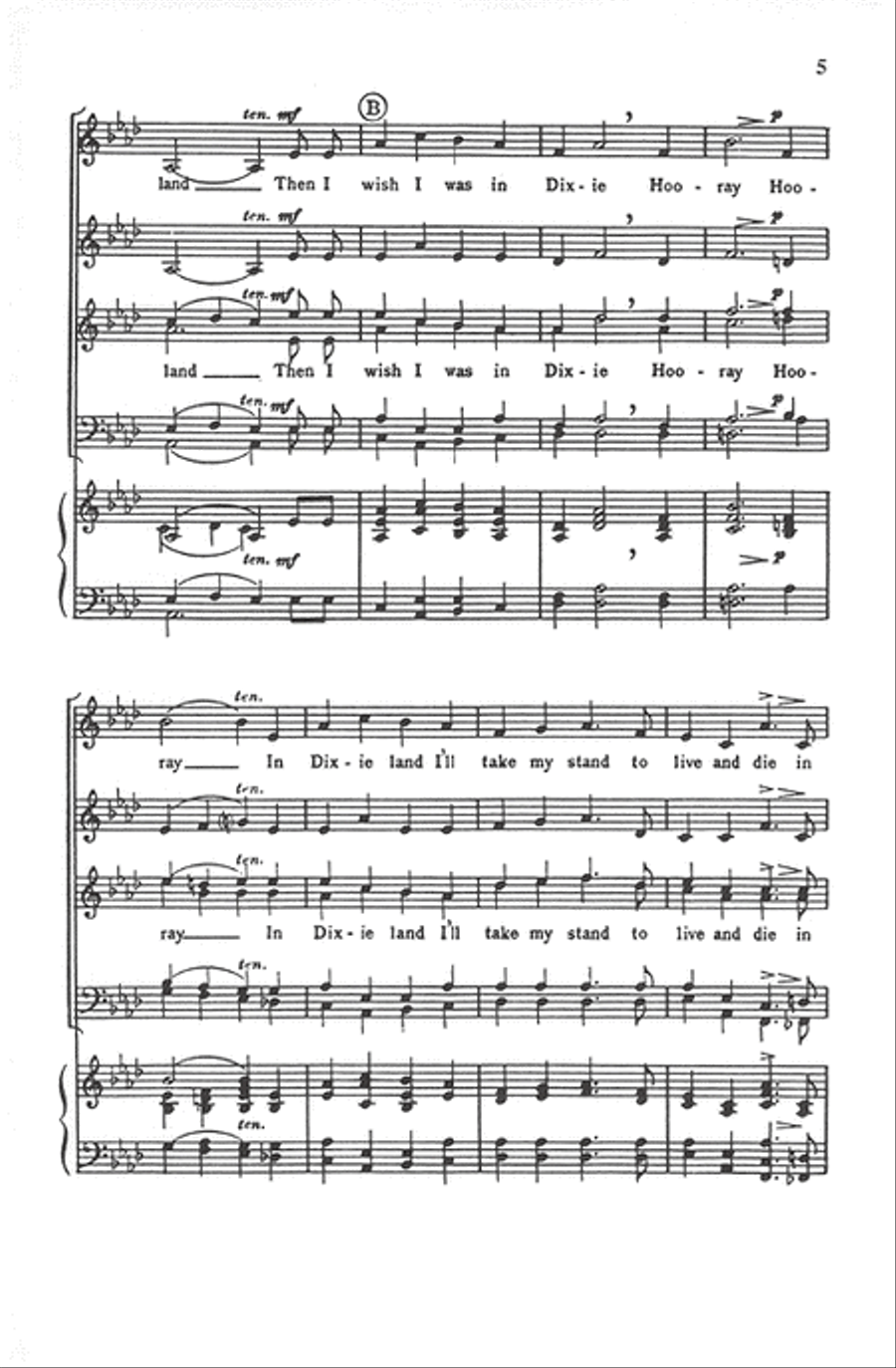 Dixie by Norman Luboff Divisi - Sheet Music page 4
