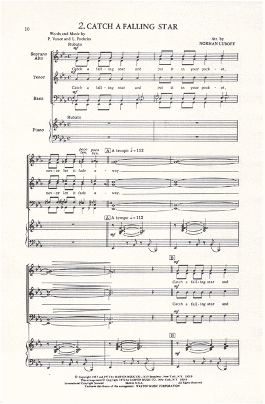 For Dreamers Only (1. Dream, 2. Catch a Falling Star, 3. These Foolish Things) Divisi scores gallery preview page 5