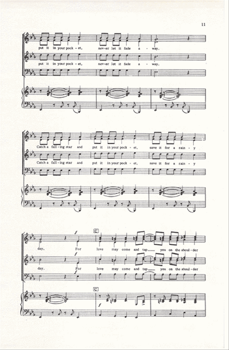 For Dreamers Only (1. Dream, 2. Catch a Falling Star, 3. These Foolish Things) Divisi scores gallery preview page 6