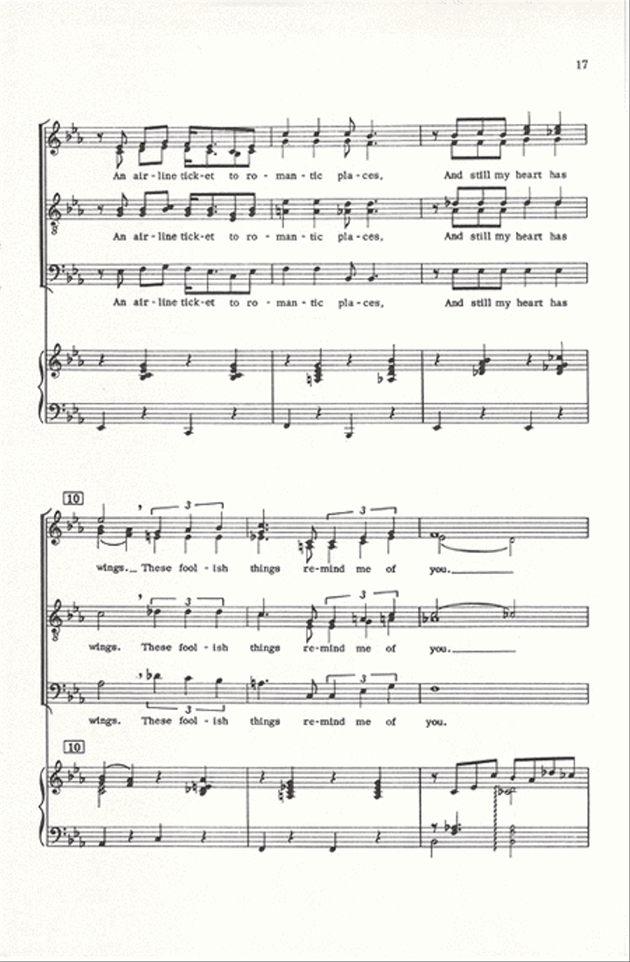 For Dreamers Only (1. Dream, 2. Catch a Falling Star, 3. These Foolish Things) Divisi scores gallery preview page 9