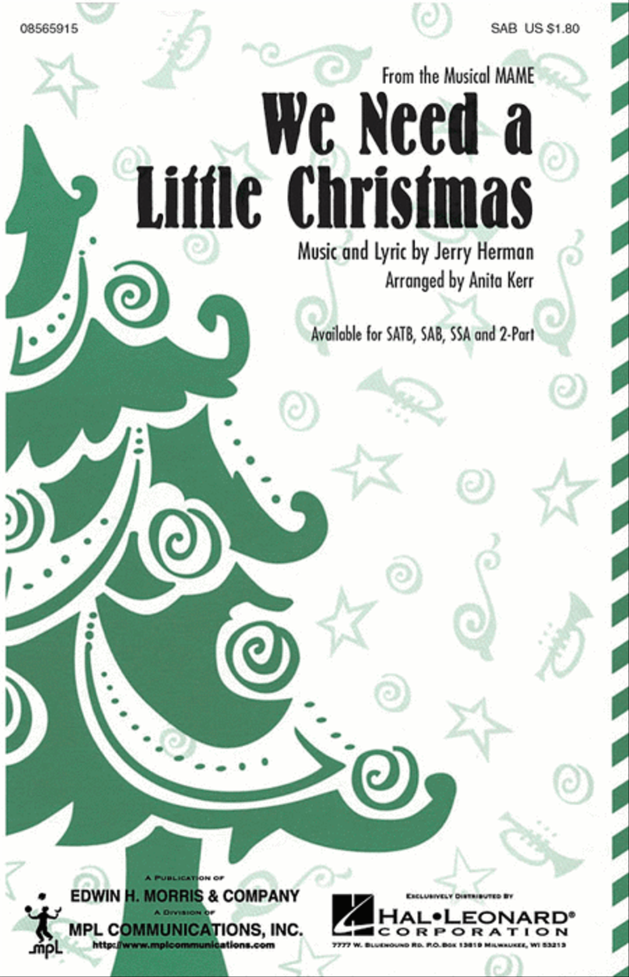 We Need a Little Christmas 3-Part scores gallery preview page 1