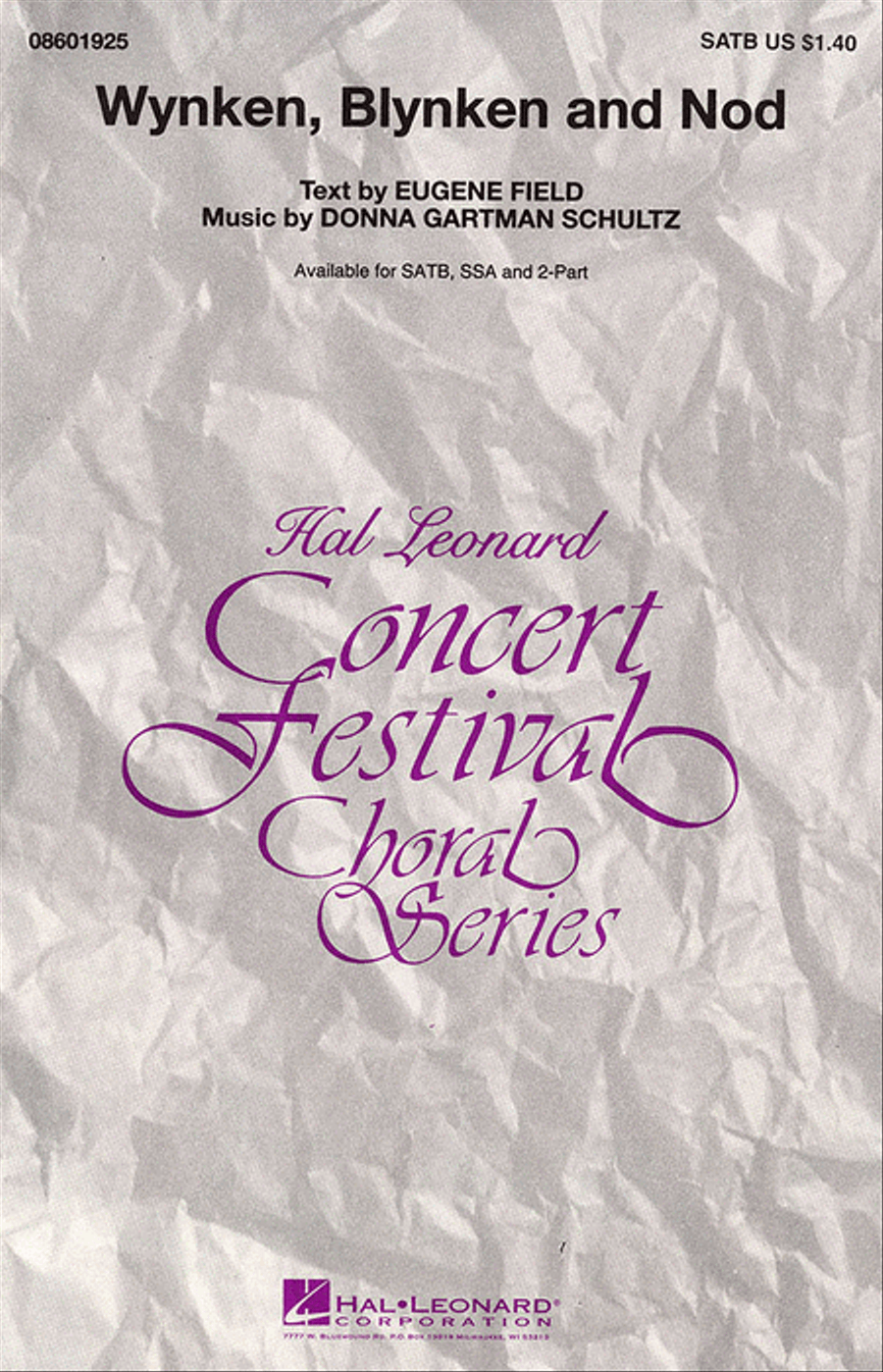 Wynken, Blynken, and Nod Wynken, Blynken, and Nod 4-Part scores gallery preview page 1