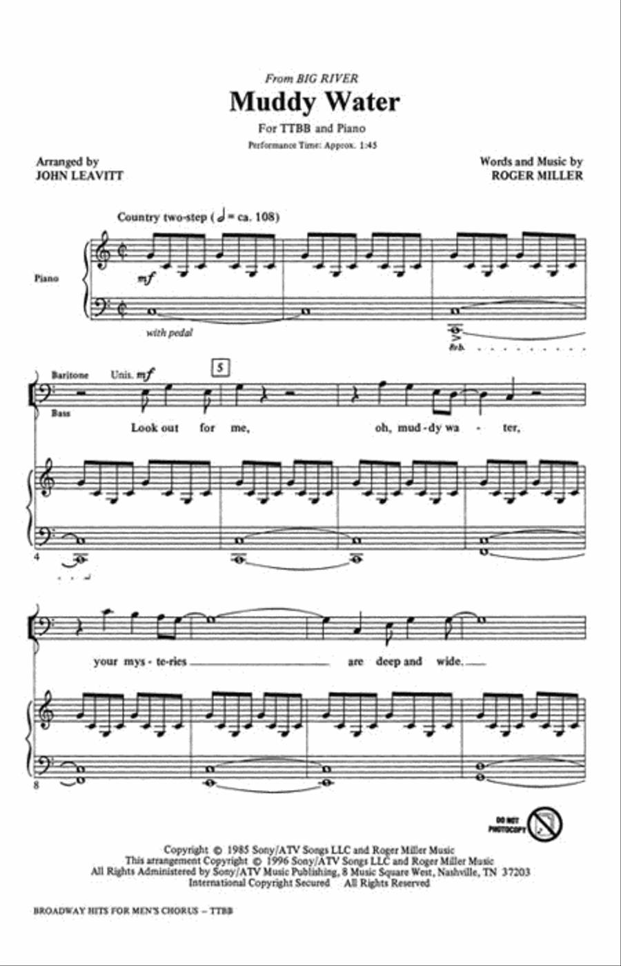 Broadway Hits for Men's Chorus (Collection) TTBB scores gallery preview page 2
