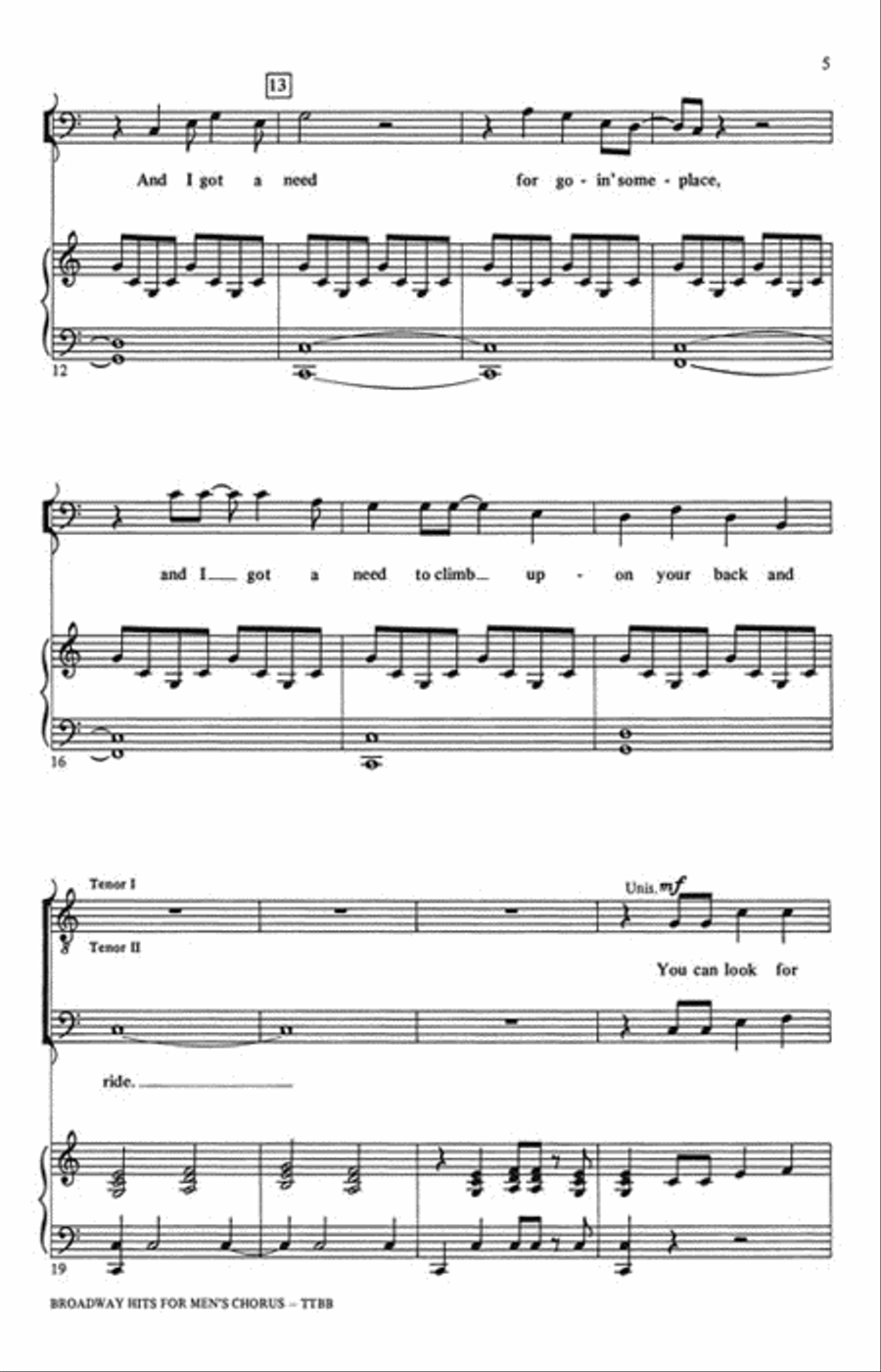 Broadway Hits for Men's Chorus (Collection) TTBB scores gallery preview page 3