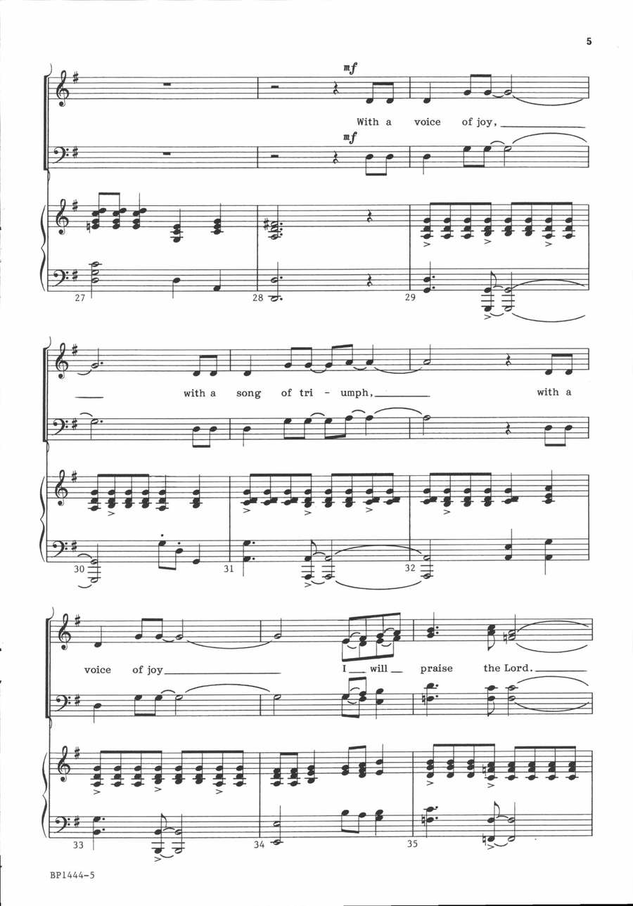 With a Voice of Joy With a Voice of Joy 4-Part scores gallery preview page 5