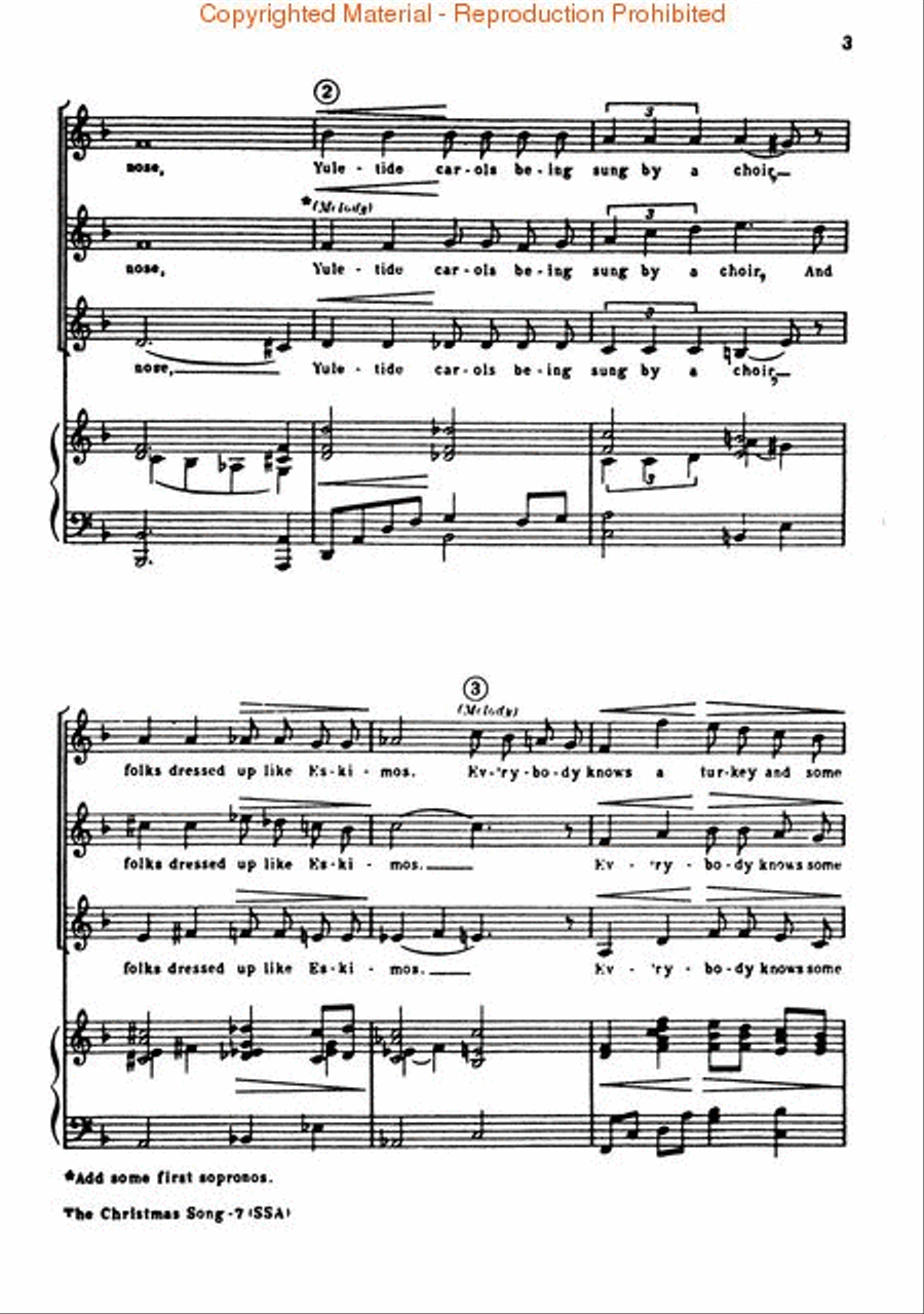 The Christmas Song The Christmas Song SSA scores gallery preview page 3