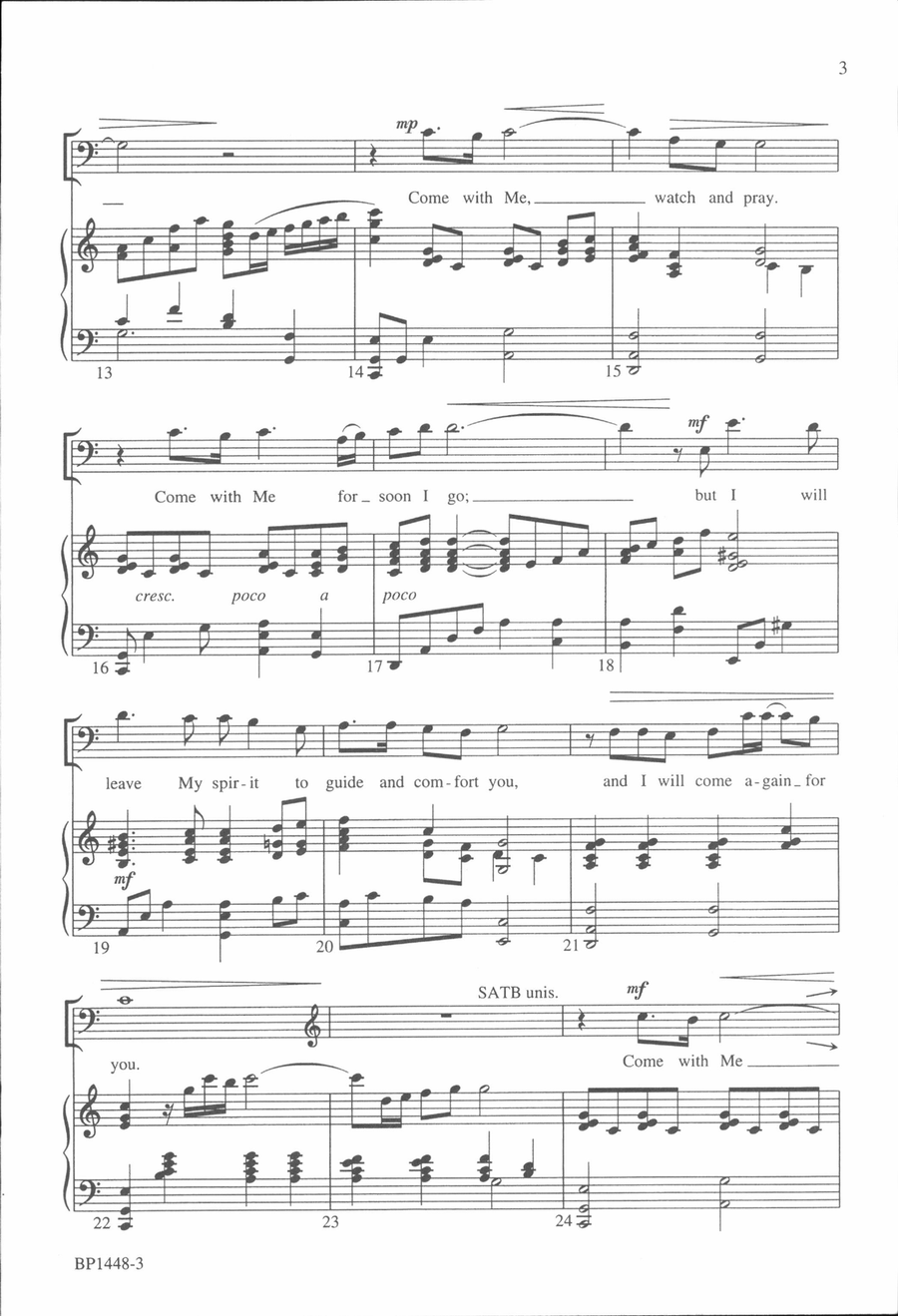 Come with Me Come with Me 4-Part scores gallery preview page 3