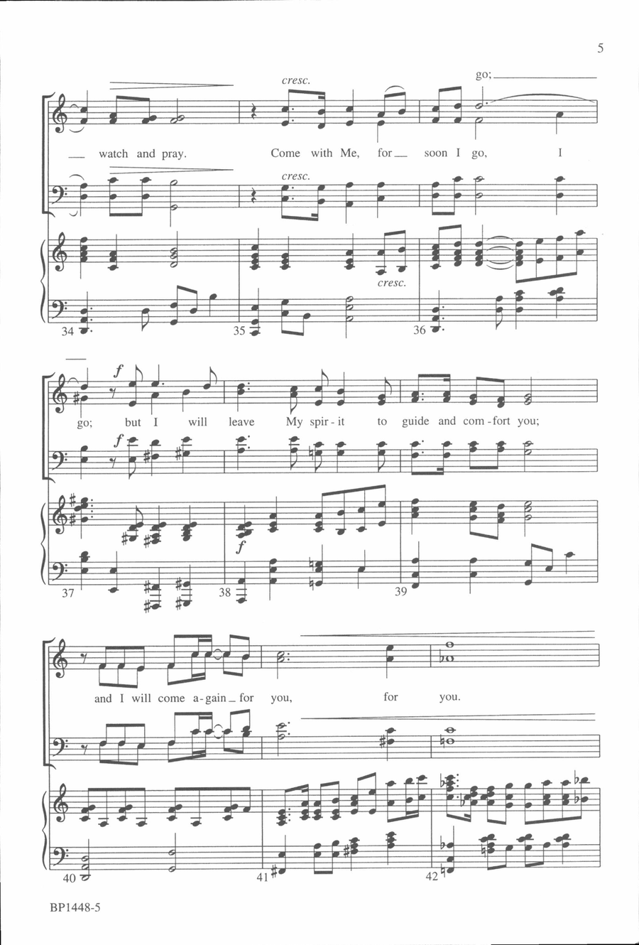 Come with Me Come with Me 4-Part scores gallery preview page 5