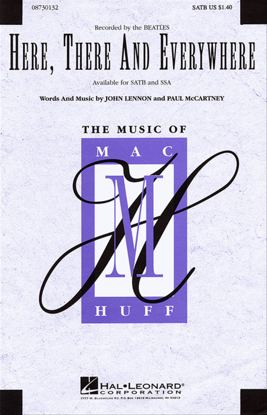 Here, There and Everywhere 4-Part scores gallery preview page 1