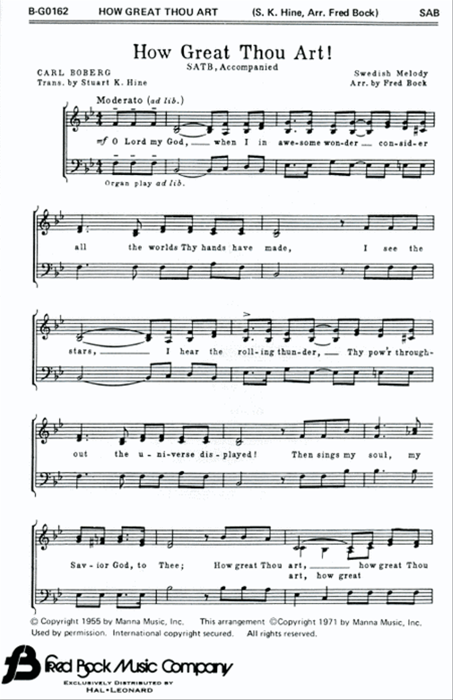 How Great Thou Art! How Great Thou Art! 3-Part scores gallery preview page 1