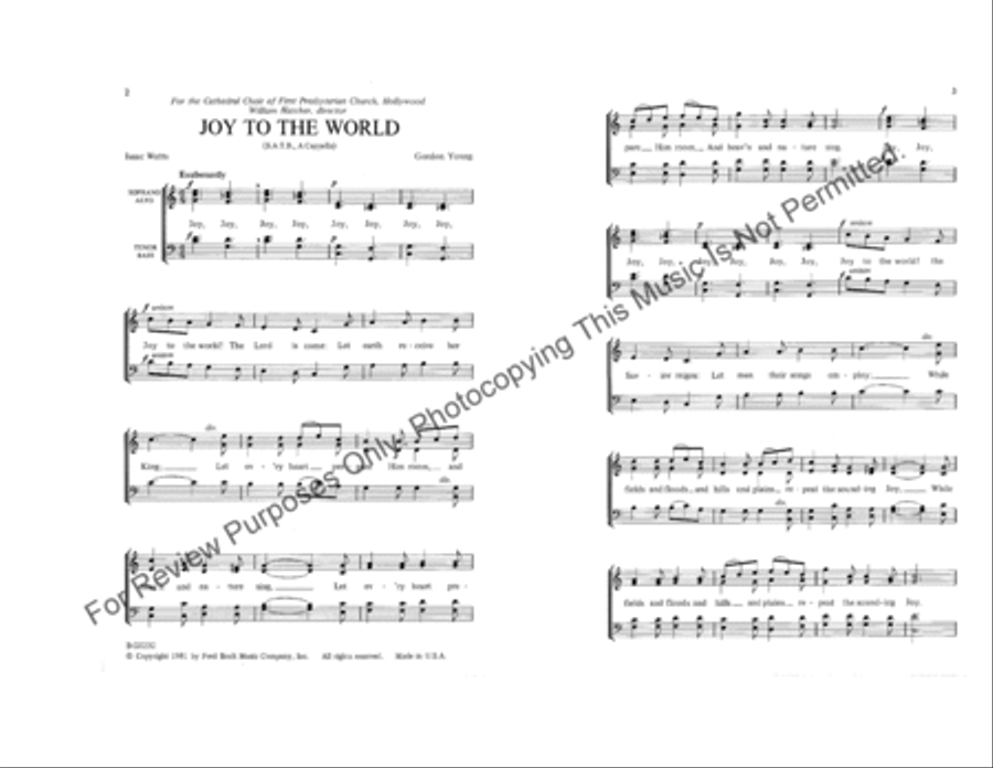 Joy to the World Joy to the World 4-Part scores gallery preview page 2