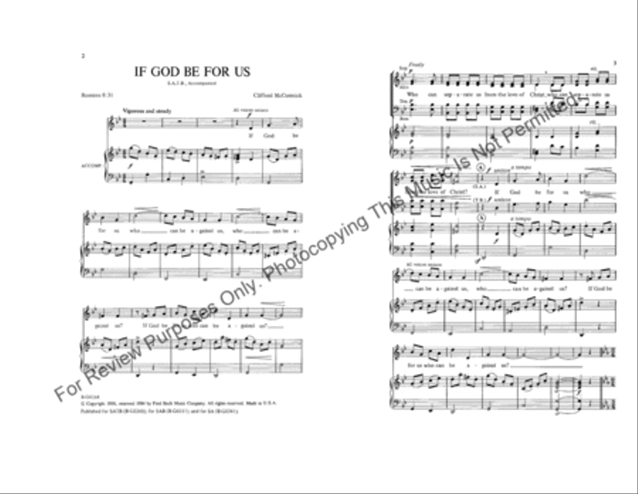 If God Be for Us If God Be for Us 4-Part scores gallery preview page 2