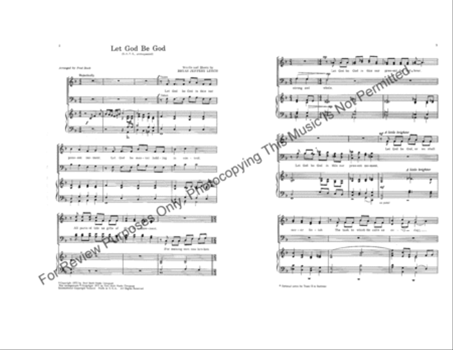 Let God Be God Let God Be God 4-Part scores gallery preview page 2