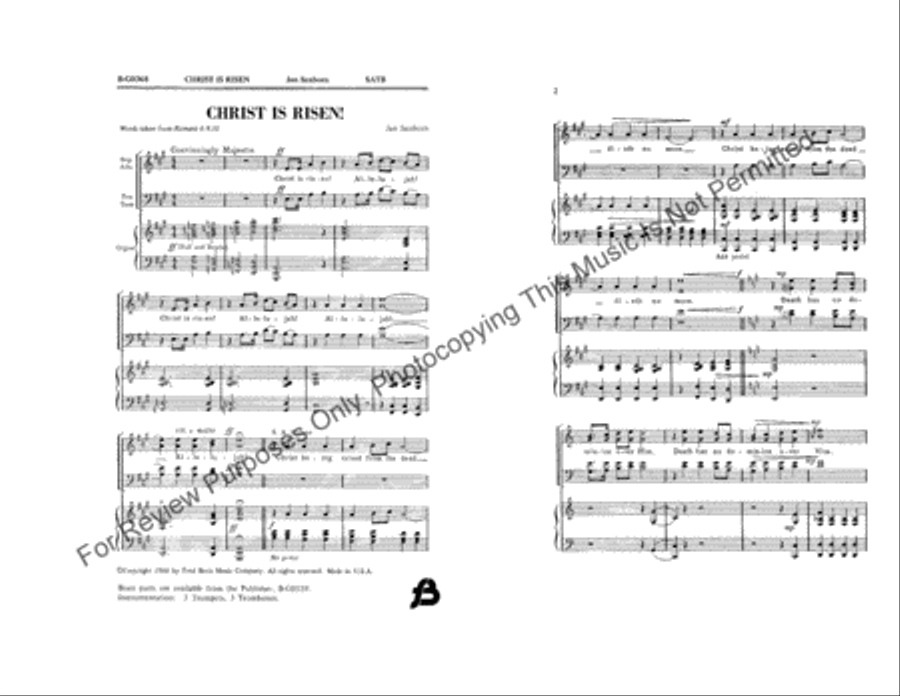 Christ Is Risen! Christ Is Risen! 4-Part scores gallery preview page 2