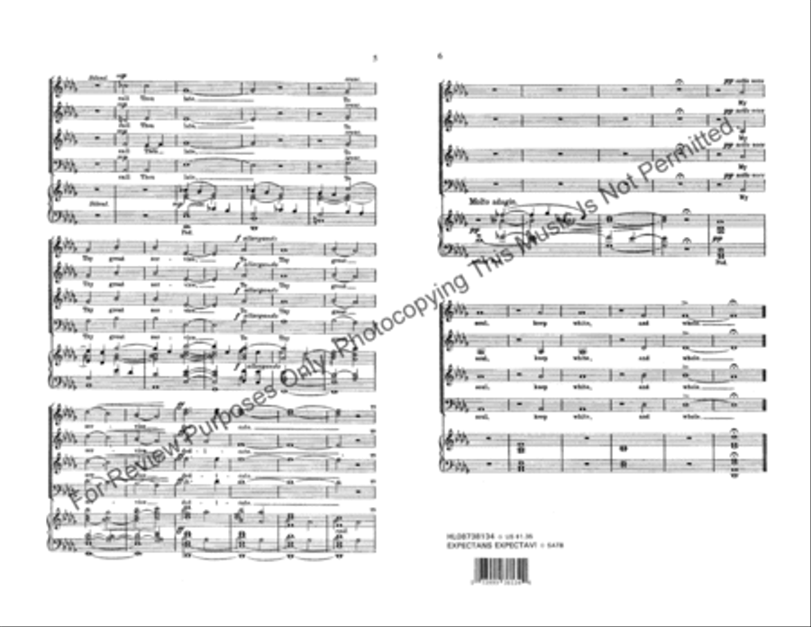 Expectans Expectavi Expectans Expectavi 4-Part scores gallery preview page 4