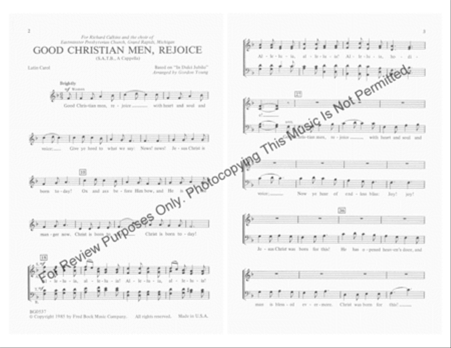 Good Christian Men, Rejoice 4-Part scores gallery preview page 2