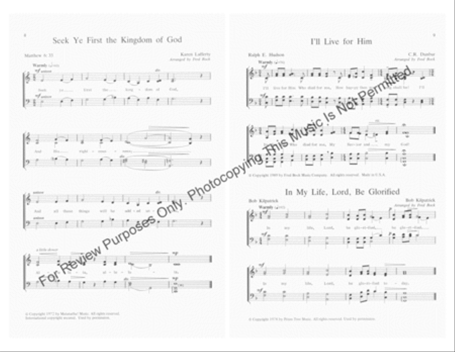 Choral Accents – Vol. 2 (Collection) 4-Part scores gallery preview page 5