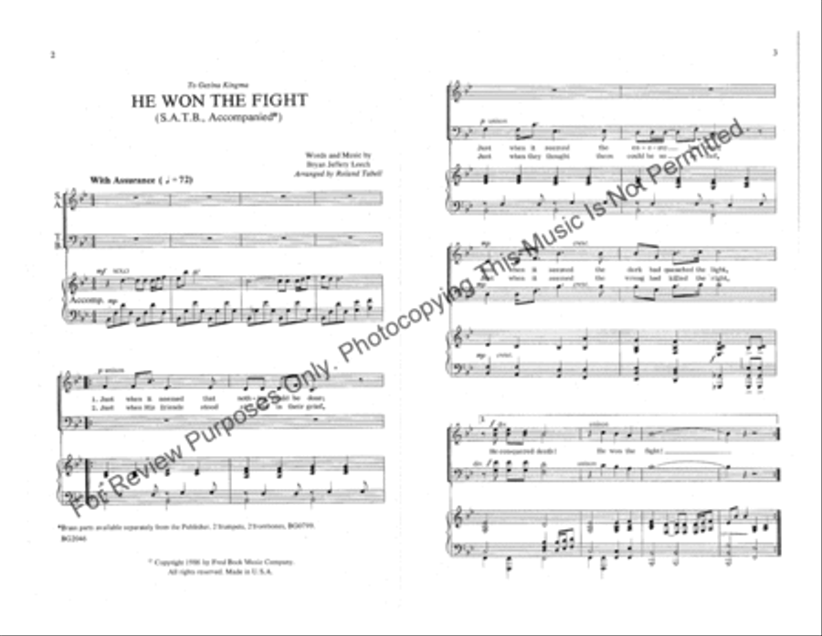 He Won the Fight He Won the Fight 4-Part scores gallery preview page 2