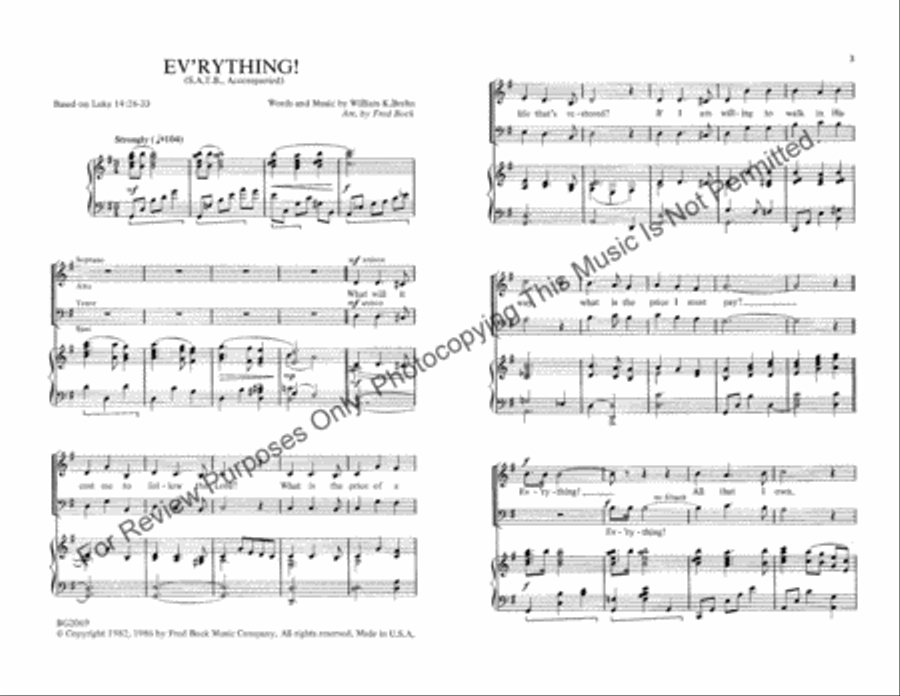 Ev'rything! Ev'rything! 4-Part scores gallery preview page 2
