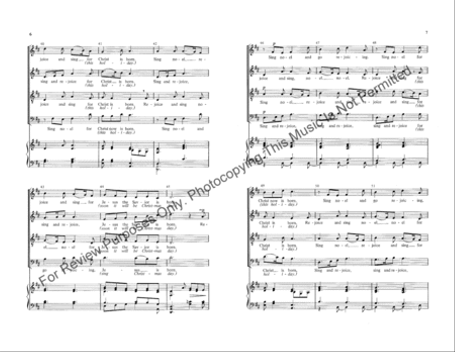 Rejoice and Sing Noel! Rejoice and Sing Noel! 4-Part scores gallery preview page 4