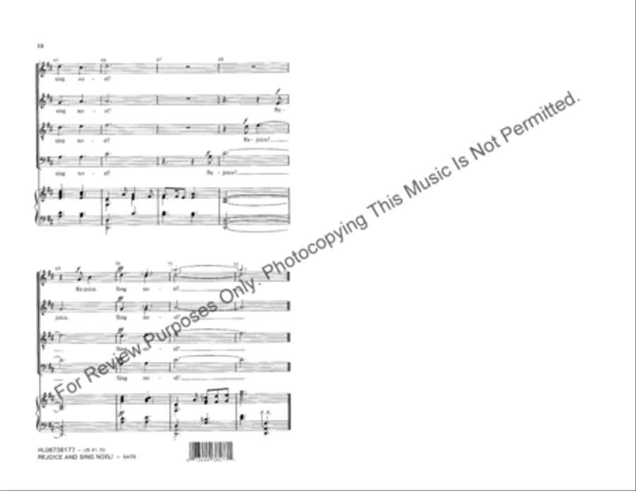 Rejoice and Sing Noel! Rejoice and Sing Noel! 4-Part scores gallery preview page 6