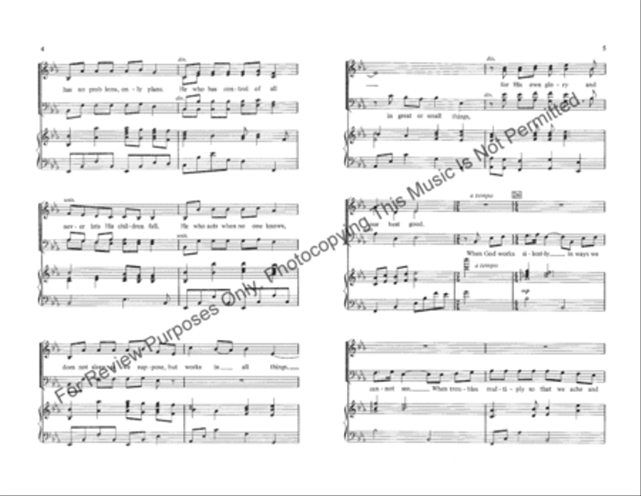 He Who Holds Us in His Hands 4-Part scores gallery preview page 3