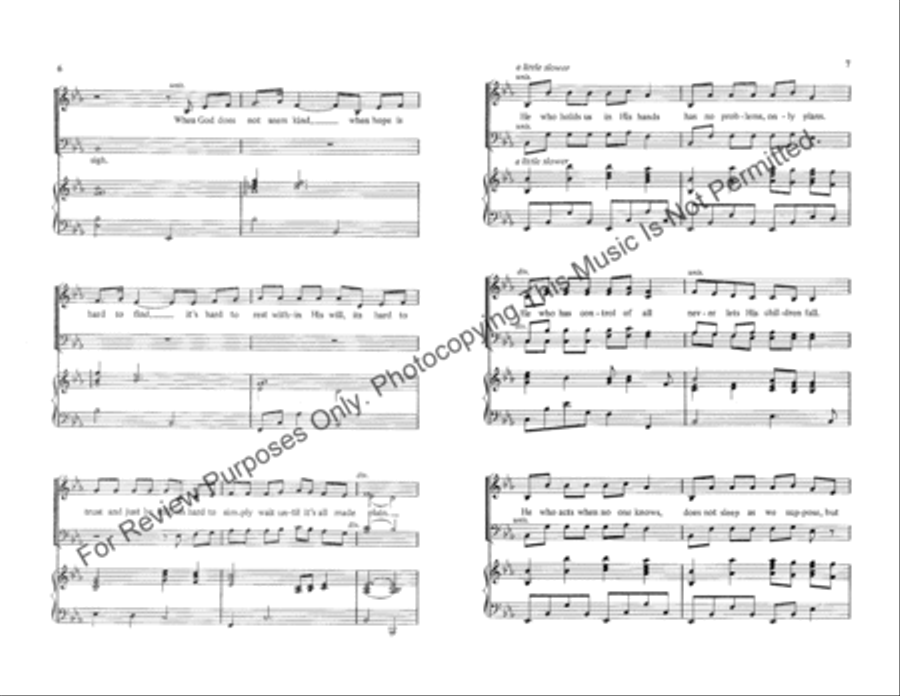 He Who Holds Us in His Hands 4-Part scores gallery preview page 4